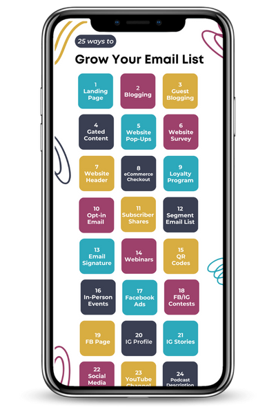 25 ways to grow email list info