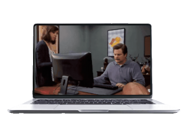 Ron Swanson Computer Side