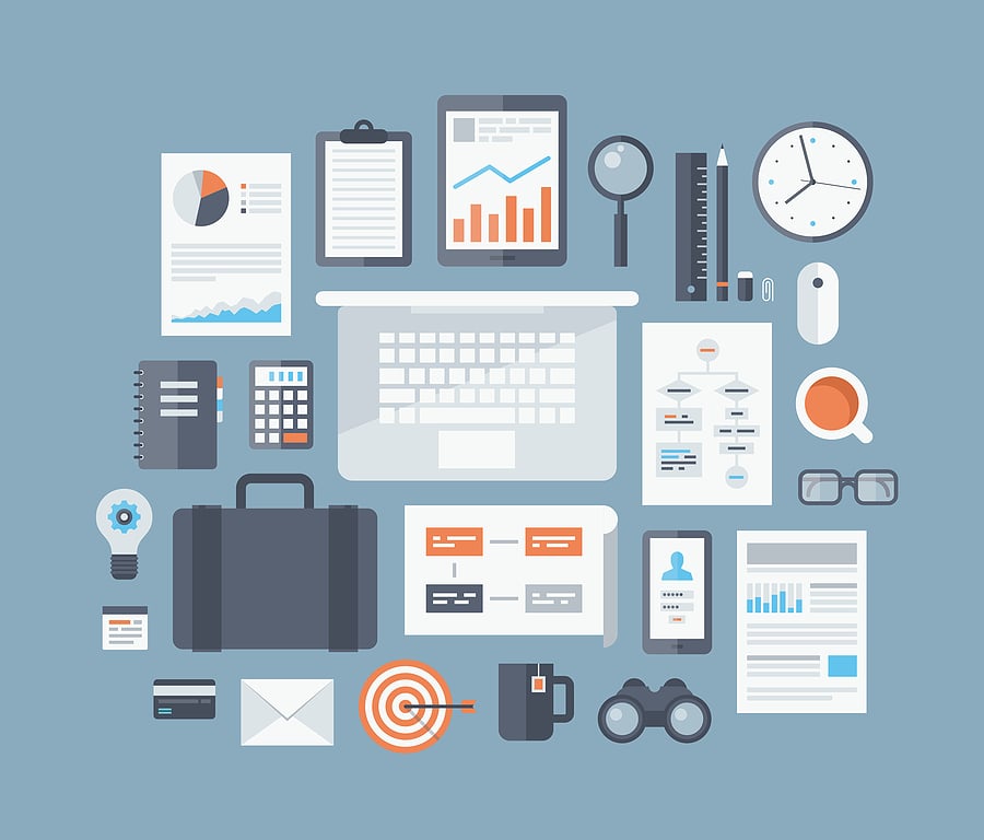 bigstock-Business-Items-Flat-Icons-Set-55836836