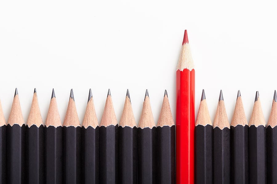 bigstock-Red-Pencil-Standing-Out-From-C-104388977