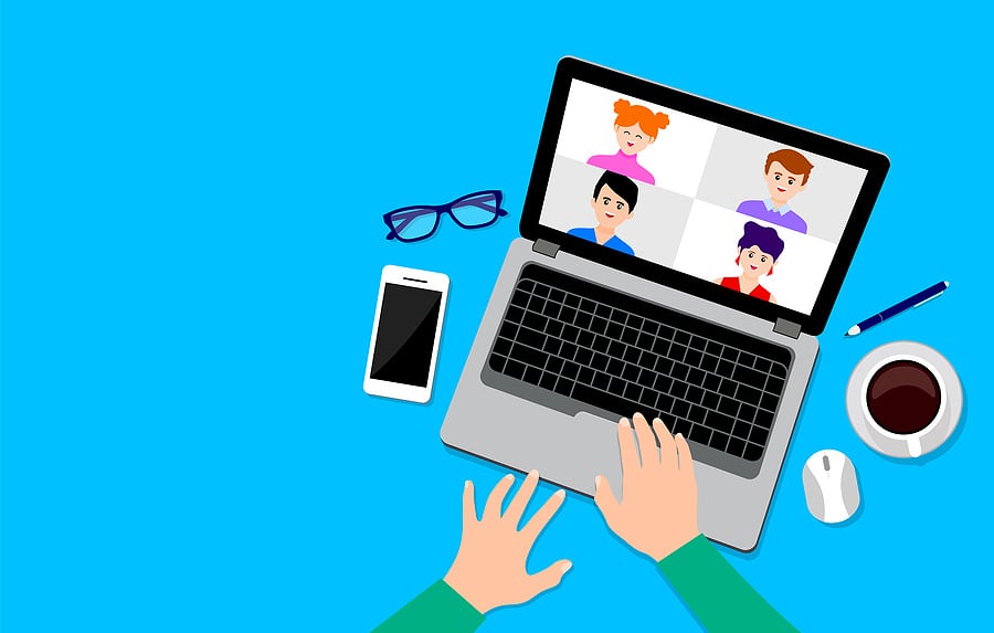 bigstock-Top-View-Of-Working-On-Laptop--360336916