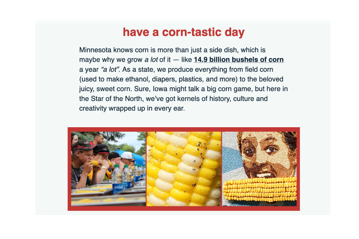 explore MN email newsletter example
