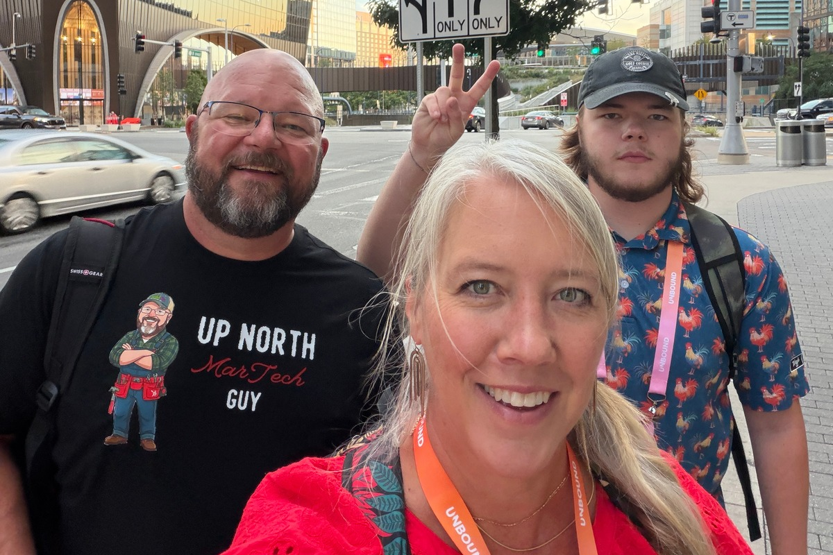 Kevin, Kari, and Sam at the Unbound Conference