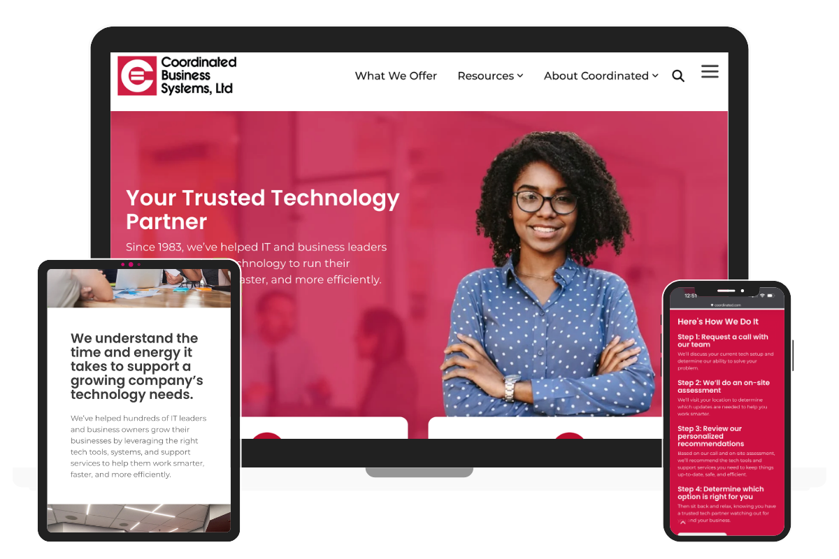 A StoryBrand Home Page Success Story: Coordinated Business Systems